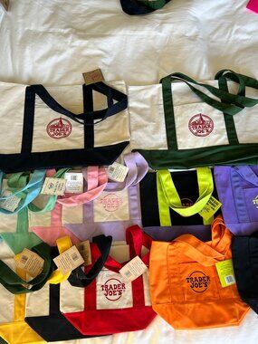 Lot of 14 Trader Joe's Canvas Totes NWT